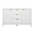 thumbnail image 6 of Harper & Bright Designs Wood Sideboard Cabinet with Storage, Modern Fluted Accent Cabinet with Doors and Drawers for Entryway, Living Room, Foyer, White, 6 of 14