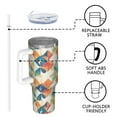 thumbnail image 4 of Modern 40oz Tumbler– Stainless Steel Insulated Tumbler with Handle and Straw, Large Capacity Travel Cup for Hot & Cold Drinks, 4 of 7