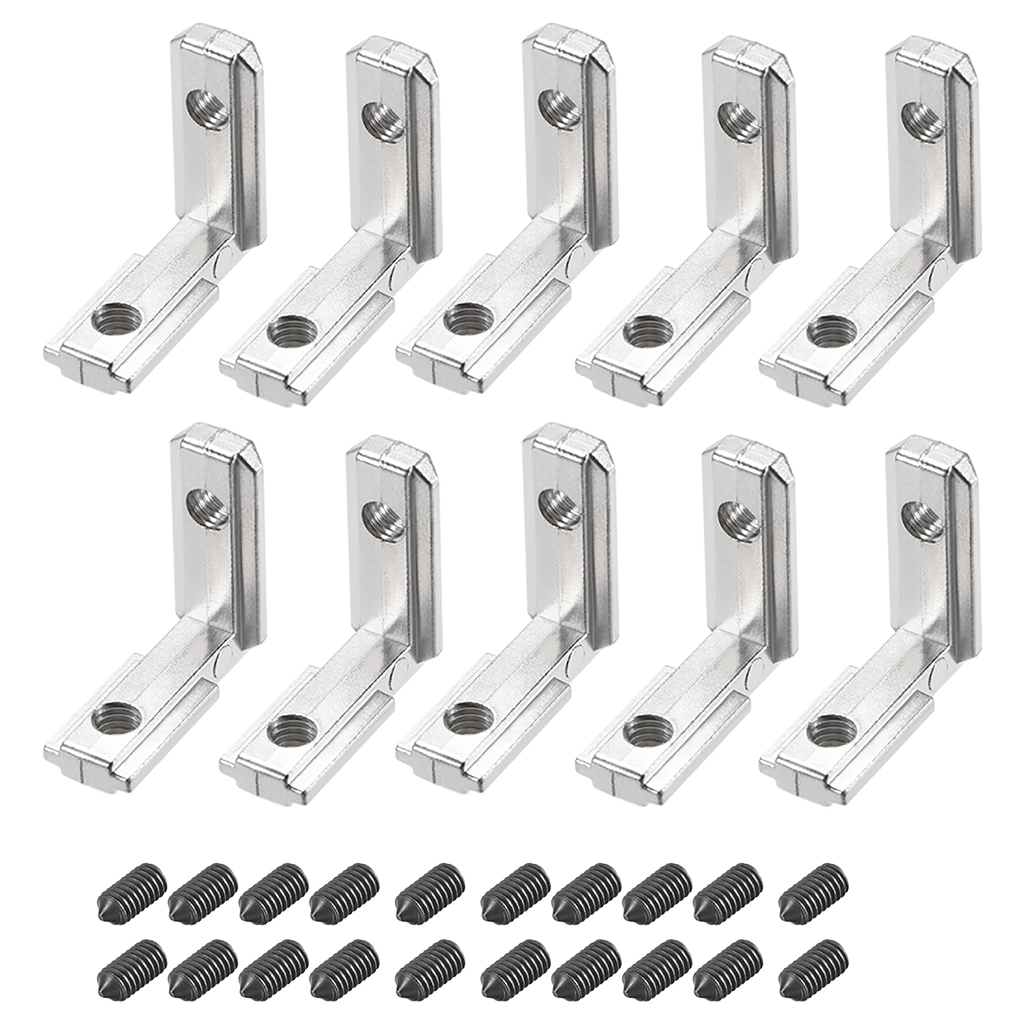 KOOTANS 20pcs/lot 2020 T Slot Aluminum Angle Bracket Interior Joint Bracket for Aluminum Extrusion Profile 2020 Series Slot 6mm with Screws and Wrench 