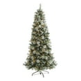 thumbnail image 3 of Nearly Natural 7' Frosted Tip Green Pine Artificial Christmas Tree Pinecones Prelit 400 Clear Lights, 3 of 11