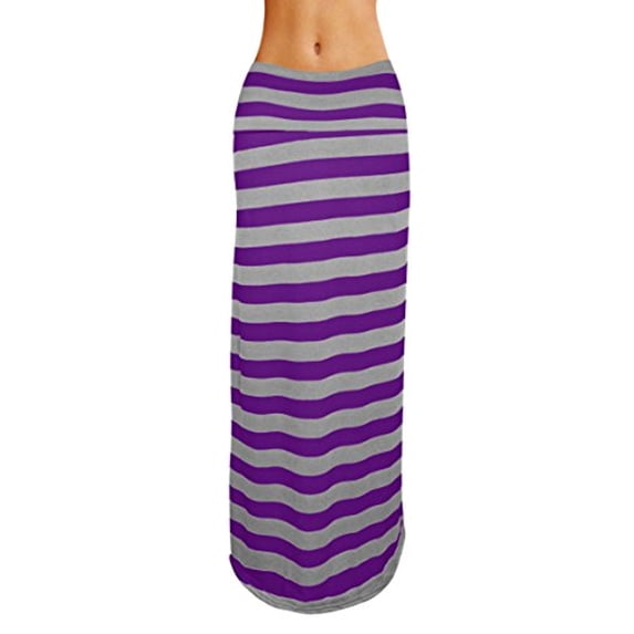 Peach Couture Variety Fold Over The Waist Banded Maxi Skirt