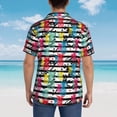 thumbnail image 4 of Fuzoiu Trendy Colorful Pineapples Print Hawaiian Shirt for Men, Summer Beach Casual Short Sleeve Button Down Shirts, Men’s Beach Summer Shirts with Pocket,Medium, 4 of 7