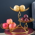 thumbnail image 4 of Canasta de de 3 niveles, cuenco de , soportes para s 1 Dorado Gloria cesta de frutas de alambre, 4 of 9