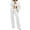 White, variant on Bpmpbo Women's Sweatsuit Zip Up Jacket and Pants Set Long Sleeve Hoodless Coat with Pocket Sweatpants Two-Piece Outfit