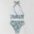 thumbnail image 5 of 2 Piece Swimsuit for Women, Two Piece Swimsuit for Women, Womens Tummy Control Bathing Suits Modest High Waisted Bikini Sets Cute Halter 2 Piece Swim Suit 2026, Green M, 5 of 7
