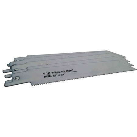 

Disston Blu-Mol Bi-Metal Reciprocating Saw Blades (Metal) (6475-50) 14 TPI 6 x 3/4 x 0.035 50/Pkg (1 Package)
