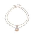 thumbnail image 6 of NICKSUN Shell Necklaces for Women 18k Gold Plated Layered Starfish Conch SeaShell Imitation Pearl Pendant Charm Necklace Adjustable Stainless Steel Chain Summer Beach Jewelry, 6 of 7