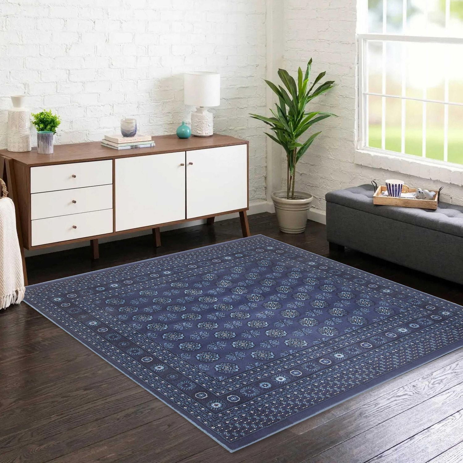 ECARPET Bokhara Oriental Area Rug for Living Room