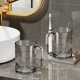 thumbnail image 1 of Vaso de baño, portacepillos, portadores, vasos reutilizables para beber, vaso de plástico para enjuague bucal, vaso para cepillado, vaso para cepillo de dientes eléctrico gris, 1 of 6