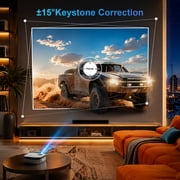 TOPVISION Mini Projector with Bluetooth, 1080P Outdoor Movie Projector with Keystone Correction, 240'' Giant Screen, Compatible with TV Stick, Phone, PS5, HDMI, Usb for Home, Bedroom, Outdoor Use