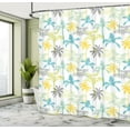 thumbnail image 5 of Ambesonne Hawaiian Shower Curtain, Tropic Island Palm Trees, 69"Wx84"L, White Multicolor, 5 of 5