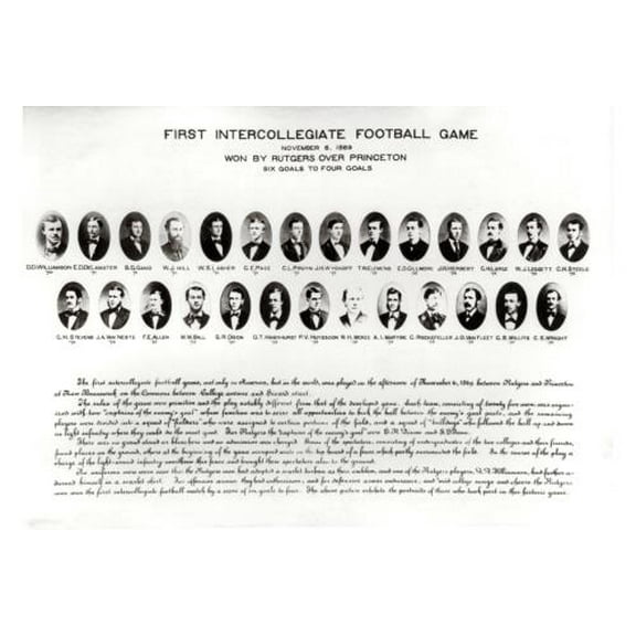 8x12 Photo-First College Football Game,won by Rutgers over Princeton,November 1869