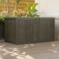 thumbnail image 5 of Uforic 230 Gallon Extra Large Outdoor Deck Box, Double-Wall Resin Storage Box with Divider & Side Handles, Lockable,‎ Weatherproof, Light Brown, 5 of 9