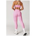 thumbnail image 3 of PISONIC Womens Workout Set Two Piece Spaghetti Straps Cross Back Sports Bra Matching High Waist Leggings Gym Work Out Outfits, 3 of 10