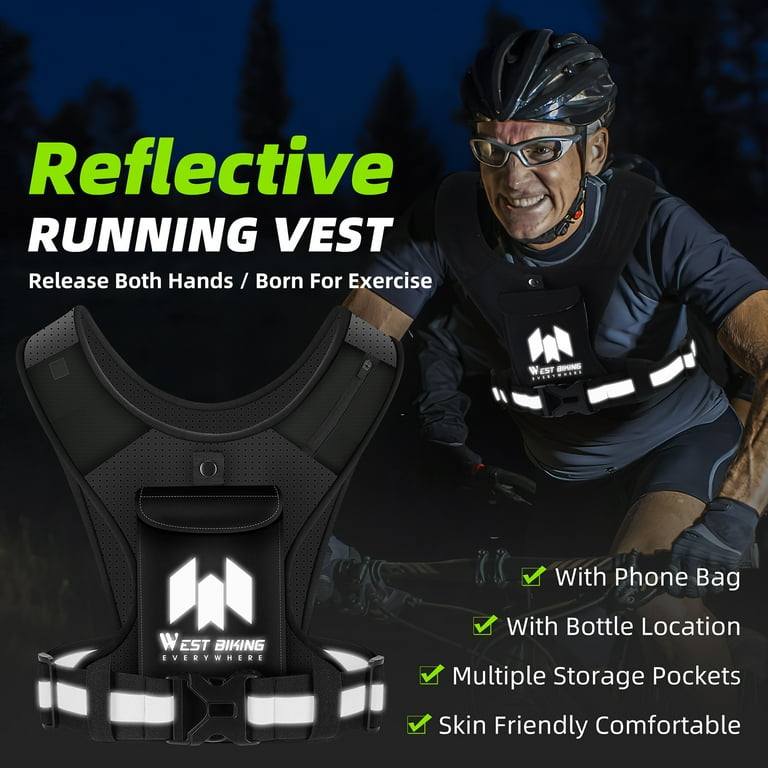 WEST BIKING Vest Bottle Safety Vest Bike Vest Water Bike Vest Vest Water Bottle Vest Bike Vest Visibility Water Bottle Safety Vest Visibility Vest