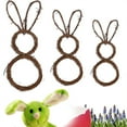 thumbnail image 5 of CreativeArrowy Bunny Wreath Trellises Easter Ornament For Home Garden Decor Brown Woven Rattan DIY Rabbit Adornment Garland Base, 5 of 21
