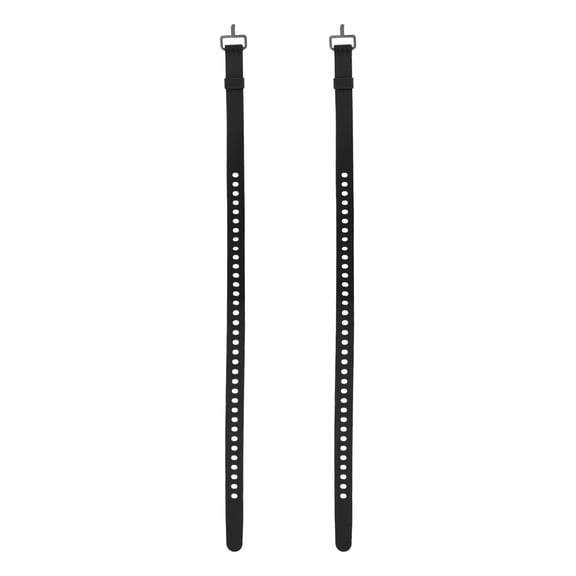Uxcell 2 Pcs Silicone Tie Down Strap, 70cm / 28 inch Versatile Wear Resistant Silicone Securing Strap with Metal Buckle for Luggage Binding Outdoor Equipment Sorting,Black