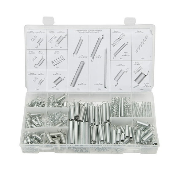 FRCOLOR 200PCS Spring Assortment Spiral Spring Galvanized Spring Set Spring Rate Extension Spring for Mechine,59.84"X5.91"X0.04"
