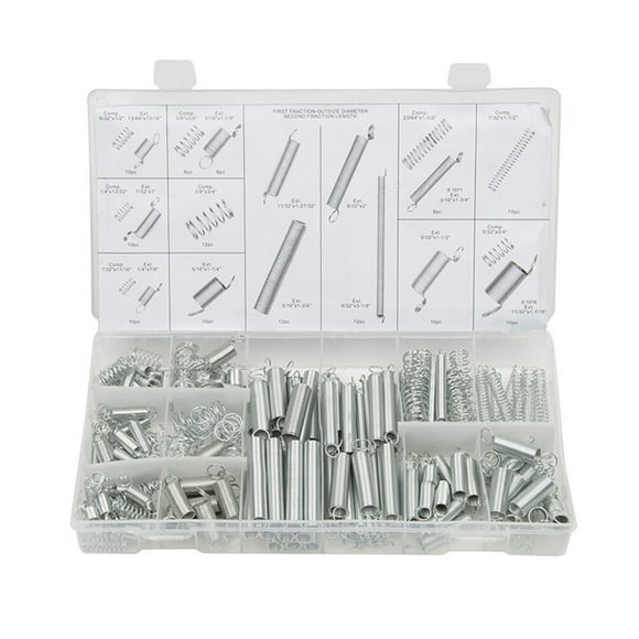 MasteelfCA Assortiment de 200 Pcs de Ressorts Ressort Spiralé Ressort Galvanisé Ensemble de Ressorts Rallonge de Vitesse de Ressort pour Méca