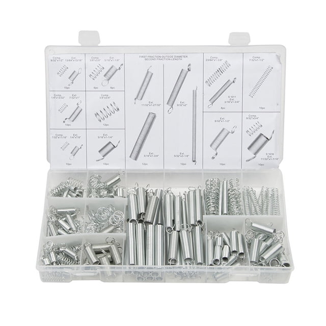 MasteelfCA Assortiment de 200 Pcs de Ressorts Ressort Spiralé Ressort Galvanisé Ensemble de Ressorts Rallonge de Vitesse de Ressort pour Méca