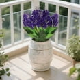thumbnail image 2 of 6PC 13.78" Artificial Hyacinth Flowers, Silk Wisteria Floral Stems for Outdoor Indoor Decor, for Garden Cemetery Grave Fences Porch Wedding Spring Summer Decorations, 2 of 5