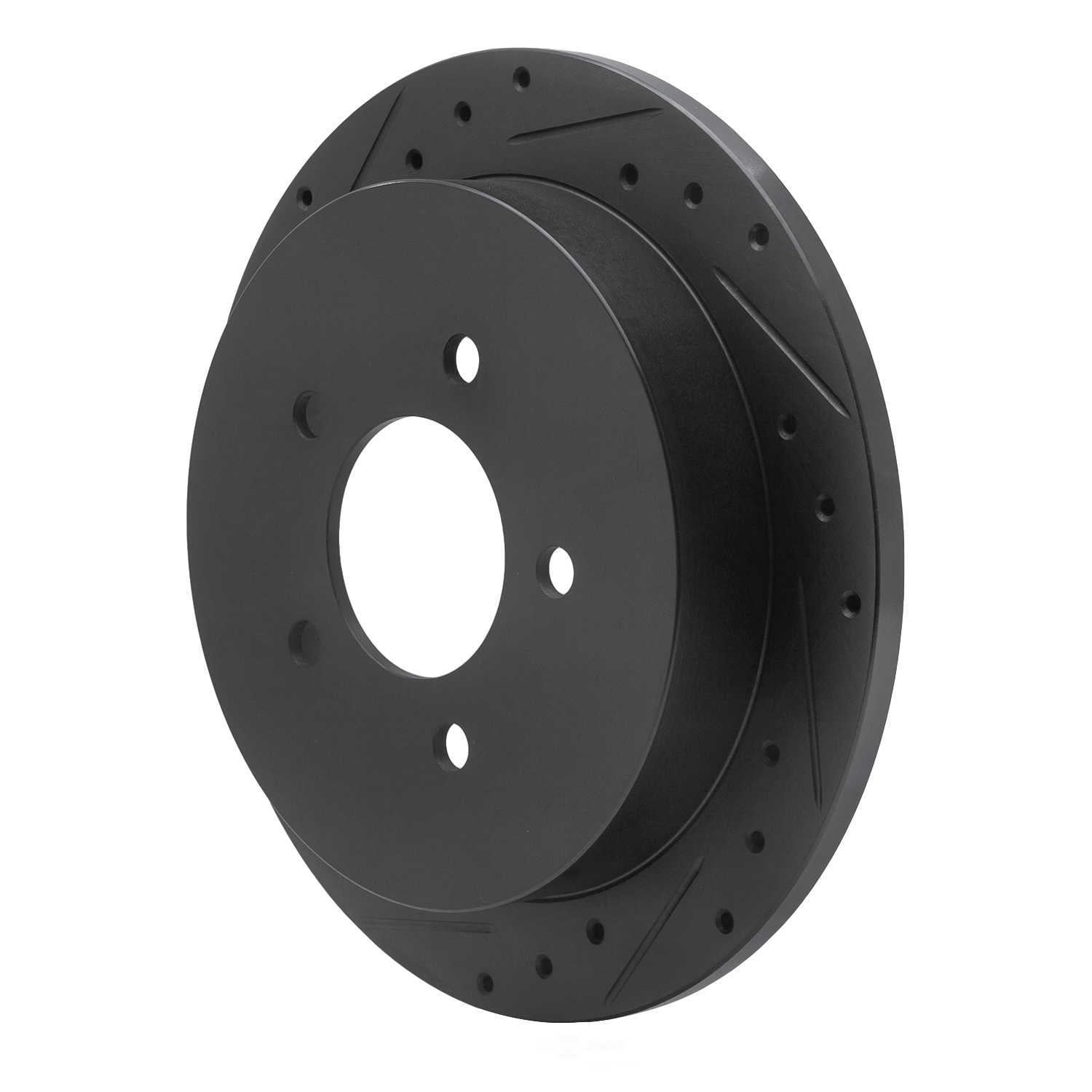 Dynamic Friction Company 633-54173L DFC Brake Rotor - Drilled And Slotted - Black
