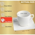 thumbnail image 4 of Espresso Cups With Saucer - 3 oz (90 ml) Turkish Coffee Cup, Small Modern Embossed Porcelain for Expresso, Cuban & Arabic Coffee, Elegant White (Set of 6)$$, 4 of 6