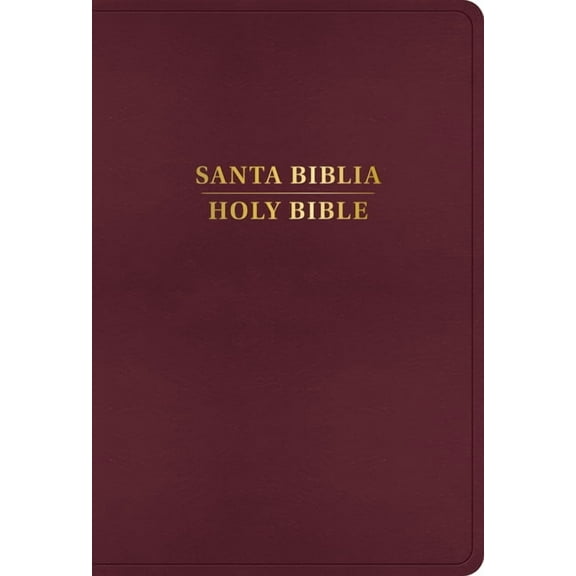 Rvr 1960/KJV Biblia Bilingüe Letra Grande, Borgoña Imitación Piel (Edición 2024), (Hardcover)
