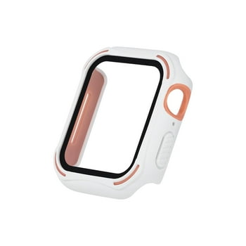 WITHit White and Pink Dual Layer Rugged Bumper with Integrated Glass Protection for 40mm Apple Watch®