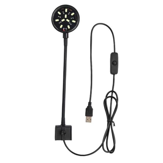 Lámpara pequeña para , luz para , Clip de iluminación en agua dulce, alto brillo, LED USB para arrecife , paisaje de escritorio jinwen luz del acuario