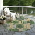 thumbnail image 6 of Addison Rugs Chantille Indoor/Outdoor Transitional Geometric Green Washable Round Rug, 8' x 8', 6 of 6