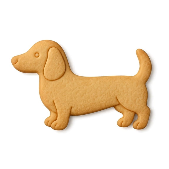 Mighty Gadget Dachshund Dog Cookie Cutter & Stamp - 4x1.5" Adorable Shape for Dog Lovers Baking (Random Color)