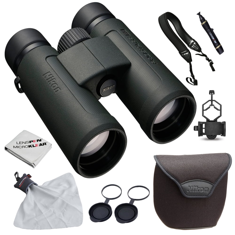Nikon PROSTAFF P3 8x42 Binoculars Bundle with Cleaning Lens Pen + Clean Cloth Carrying Pouch