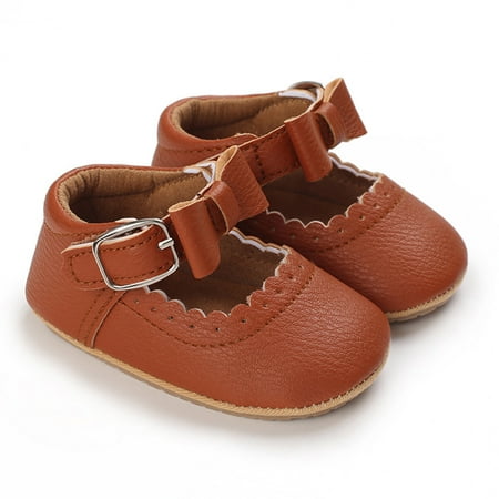 

nsendm Spring And Summer Children Baby Toddler Shoes Boys And Girls Casual Shoes Flat Bottom Light Solid Baby Boy Slippers Brown 12 Months