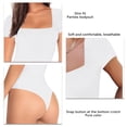 thumbnail image 4 of Body de manga corta para mujer, mono elegante ajustado con botones a presión de Color puro para fiesta de cóctel, 4 of 5