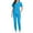Blue, variant on Abomesnow Scrubs Set for Women Nurse Uniform Jogger Outfits Stretch Top & Pants with Multi Pockets for Nurse Workwear on Clearance