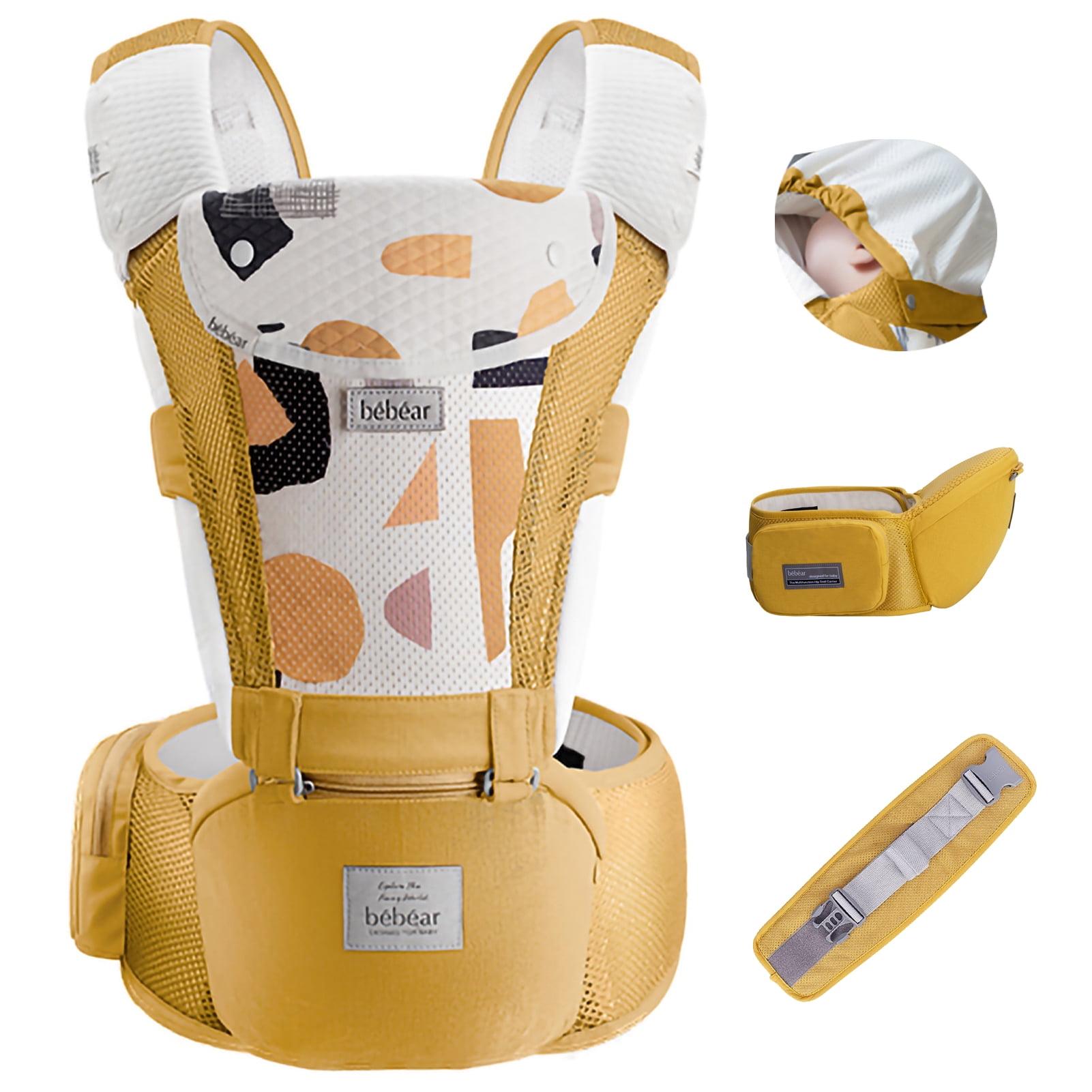 Bebamour Baby Carrier Newborn Front and Back Carry Baby Carrier Newborn