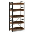 thumbnail image 1 of Costway 1 PCS 5-Tier Storage Rack with 4 Hooks Open Display Shelves Metal Frame Display, 1 of 10