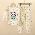 thumbnail image 2 of NOLDARES Toddler Baby Boy Clothes 2PCS Fall Winter Long Sleeve Sweatshirt with Pants Set Toddler Cute Print Outfits Size:5-6 Y,Yellow, 2 of 5