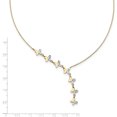 thumbnail image 4 of 14K Yellow & Rhodium Jbsp's Rhodium-Plated Polished D/C Butterfly Necklace (18 X 8) Made In Turkey lf1432-18, 4 of 5