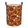 thumbnail image 6 of Lsque Almond Nuts pattern Laundry Hamper Basket, Tall Woven Rope Hamper Basket for Clothes, Lightweight Storage Basket, Collapsible Waterproof-Small, 6 of 8
