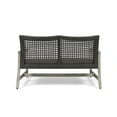 thumbnail image 3 of Camdyn Outdoor Wood and Wicker Loveseat, Mixed Black, Light Gray Wash, 3 of 6