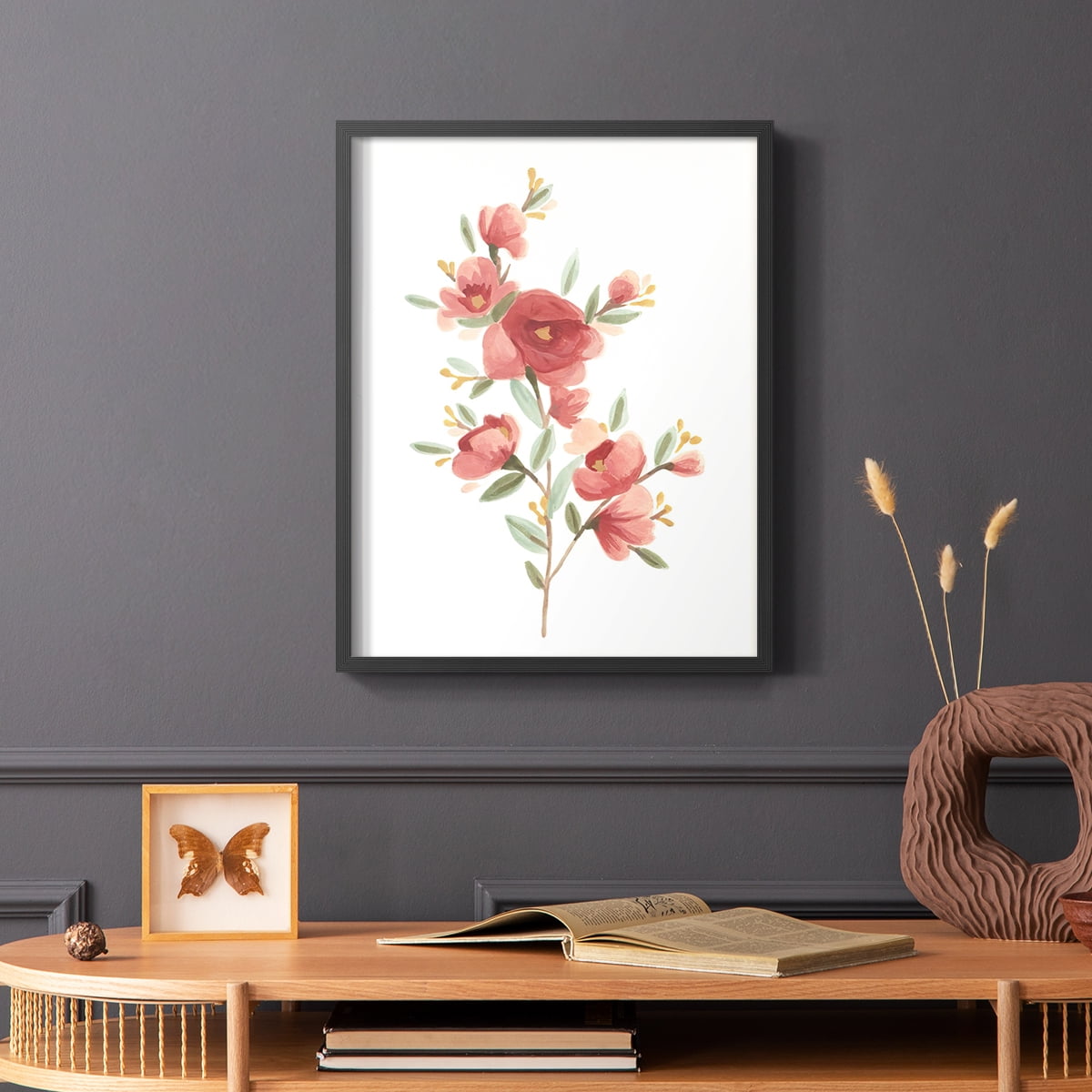 Wildflower Sprig IV Framed Print - Solid Wood in Single Picture Frame Solid Wood 2 Framed Print