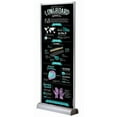 thumbnail image 2 of M&T Displays Wall Banner 39x78.75 Inch Silver Aluminum Advertisement Pedestal Sign Holder Double Sided Floor Standing Poster Display, 2 of 2
