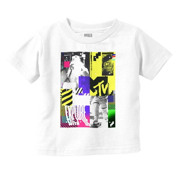 Static Glitch MTV Explore With Us Toddler Boy Girl T Shirt Infant Toddler Brisco Brands 6M
