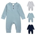 thumbnail image 4 of Baby Romper Solid Summer Baby Girl Clothes Long Sleeve Baby Rompers Girl 0-3 Months Baby Girl Clothes Boys Girls Fashion, 4 of 4