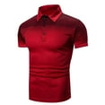 thumbnail image 1 of Gibobby Playera Tipo Polo Hombre Polo de piqué elástico de Manga Corta Camisa de Polo para Hombre(Rojo,M), 1 of 3