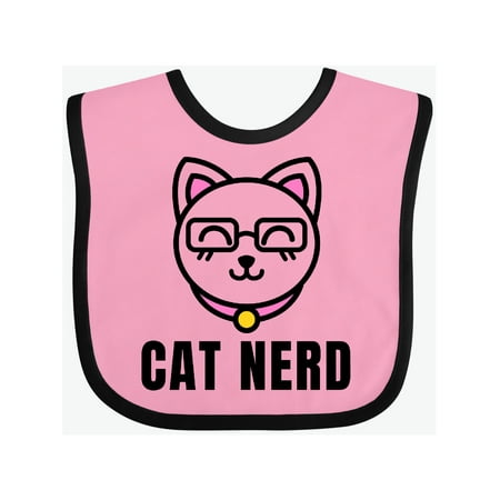 

Inktastic Cat Nerd with Cat in Glasses Gift Baby Boy or Baby Girl Bib