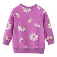 thumbnail image 4 of Toddler Cotton Sweatshirt Boys Girls Flower Print Sweatshirt Cute Casual Crewneck Pullover Long Sleeve Tops Fall Winter Clothes, 4 of 7