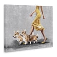 thumbnail image 3 of Stupell Industries Art Deco Chic Woman with Corgis Canvas Art, 20 x 16, by Svetlana Aleynikova, 3 of 8